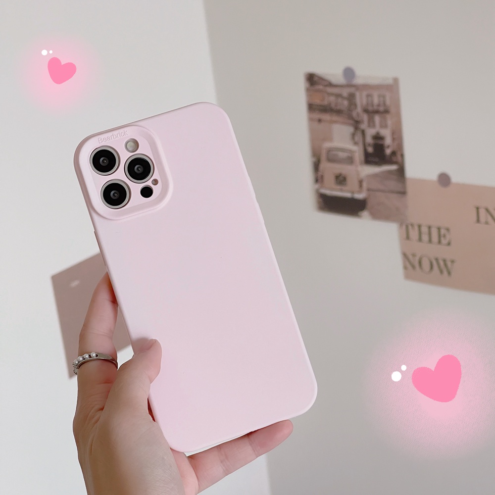Ốp Điện Thoại Silicon Dẻo Mềm Màu Kẹo Bảo Vệ Camera Cho iPhone 14 Pro Max X XS Max XR 14 Plus 11 12 13 Pro Max