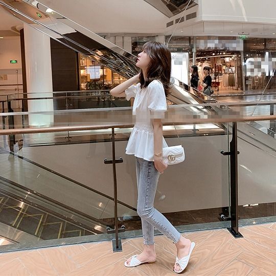 Áo kiểu BH cổ chữ V phong cách thanh lịch thời trang 2021