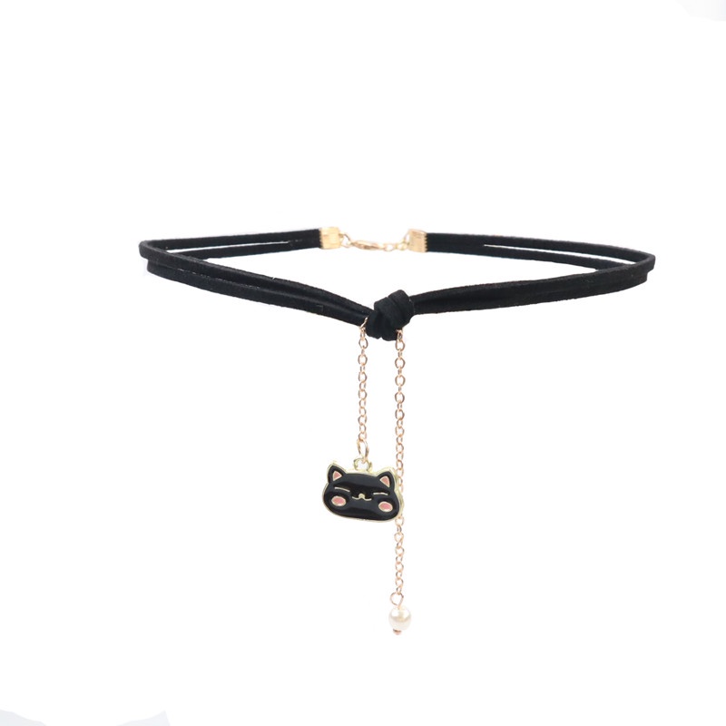 Vòng Cổ choker Mặt Hình Mèo Dễ Thương Phong Cách Nhật Bản Dành Cho Nữ