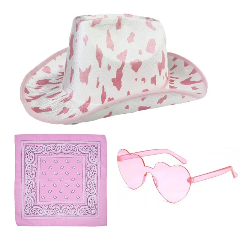 Kính Mát Kiểu Cao Bồi Phương Tây In Họa Tiết Bò Sữa Một Kích Cỡ Cho Nam Và Nữ