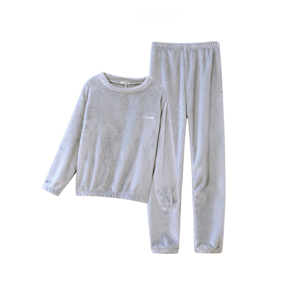 Đồ Ngủ Băng Lông Tay Dài Hoạ Tiết Thêu Thời Trang Thu Đông Cho Phái Nữ