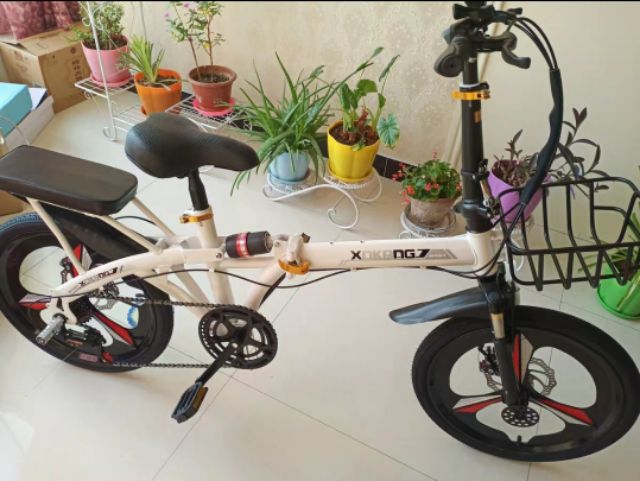 XE ĐẠP GẤP XNKANG NAM NỮ  Bánh 20 inh Full phụ kiện