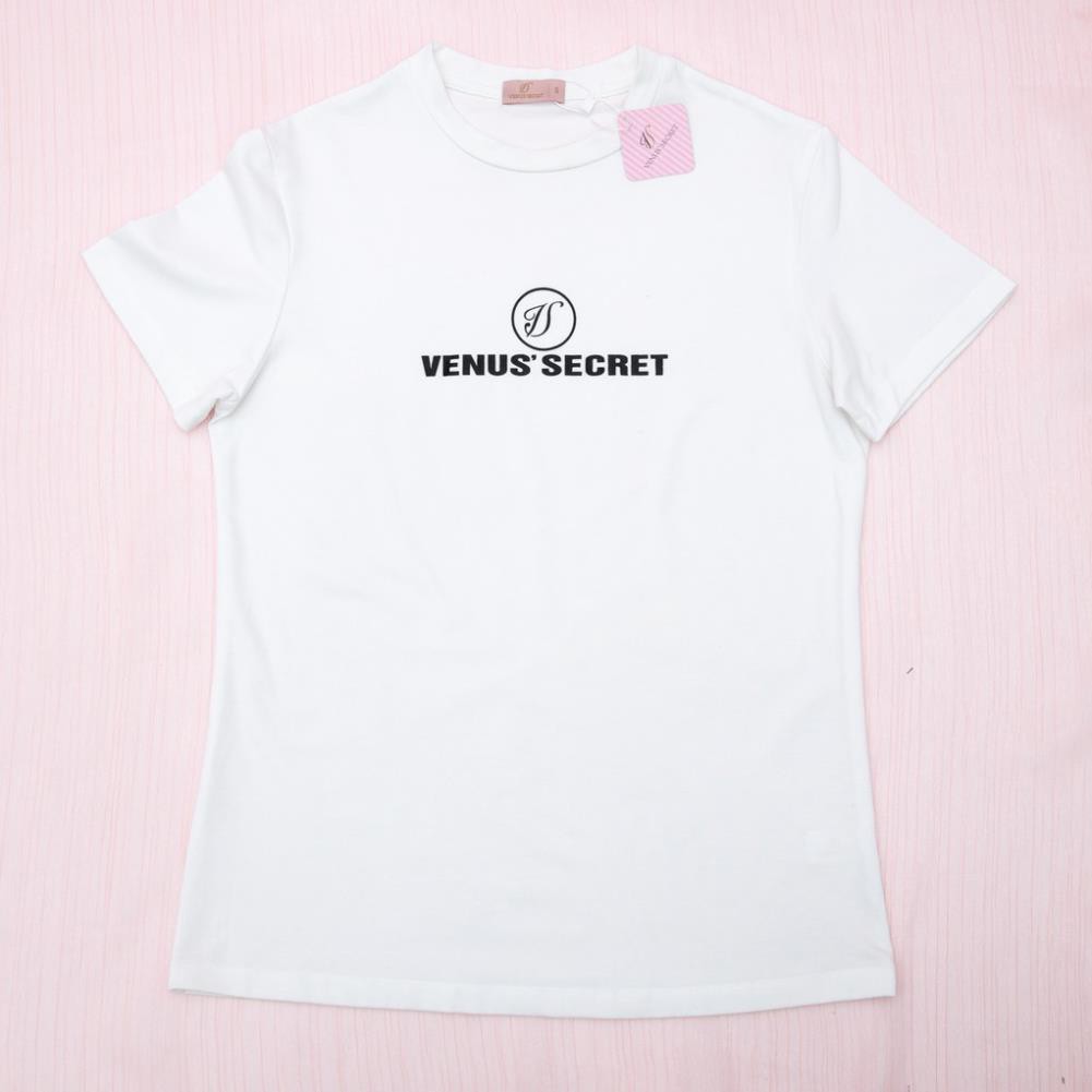 Xả Áo TShirt nữ in logo VENUSSECRET vải Cotton co giãn tốt, an toàn cho da New