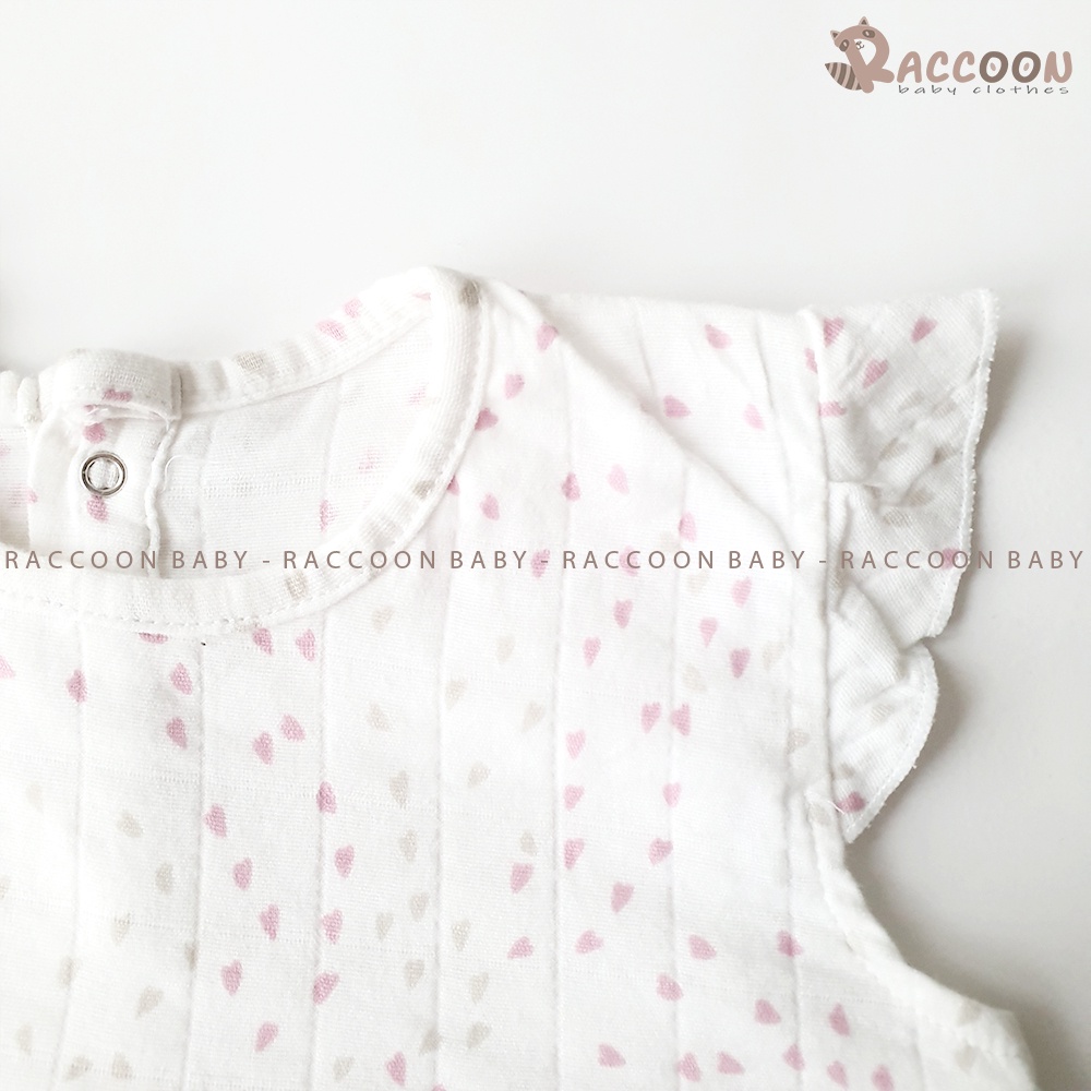 Bộ đồ liền thân đùi romper bé gái vải xô co giãn 4 chiều Aden &amp; Anais (6-24m)