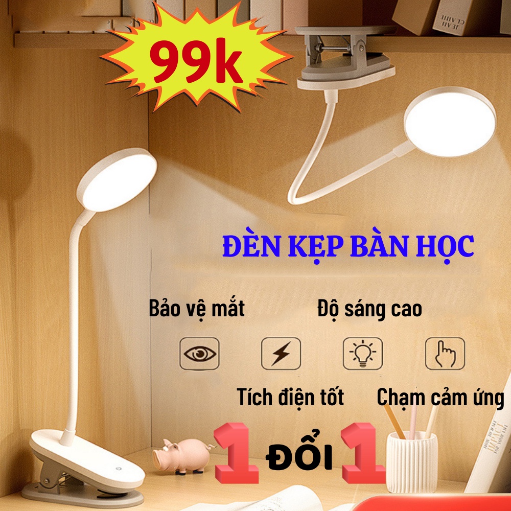 Đèn Học Để Bàn, Đèn Học Kẹp Bàn Chống Cận Có Chân Kẹp Bàn Tiện Lợi