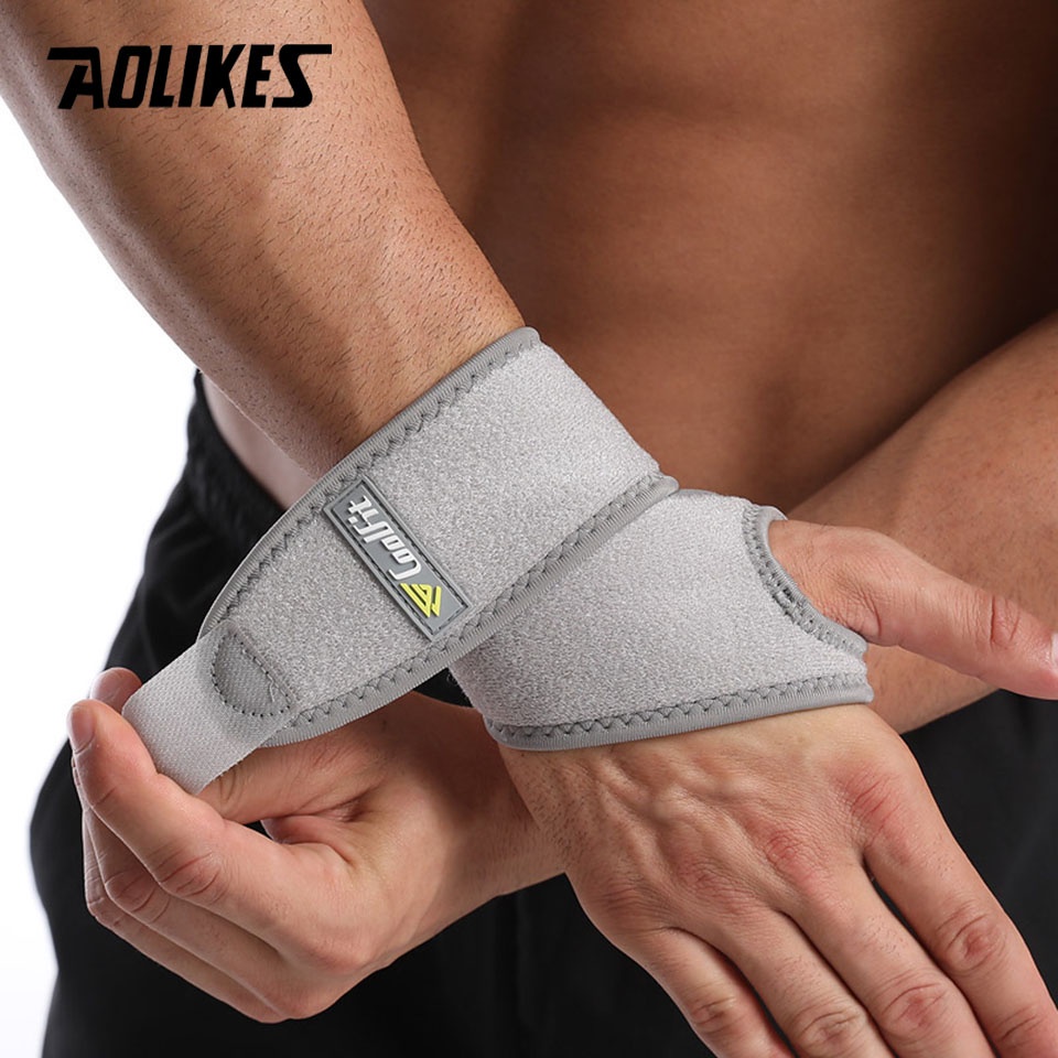 Băng quấn bảo vệ cổ tay Aolikes hỗ trợ giảm đau khi chơi thể thao tùy chọn số lượng và màu sắc