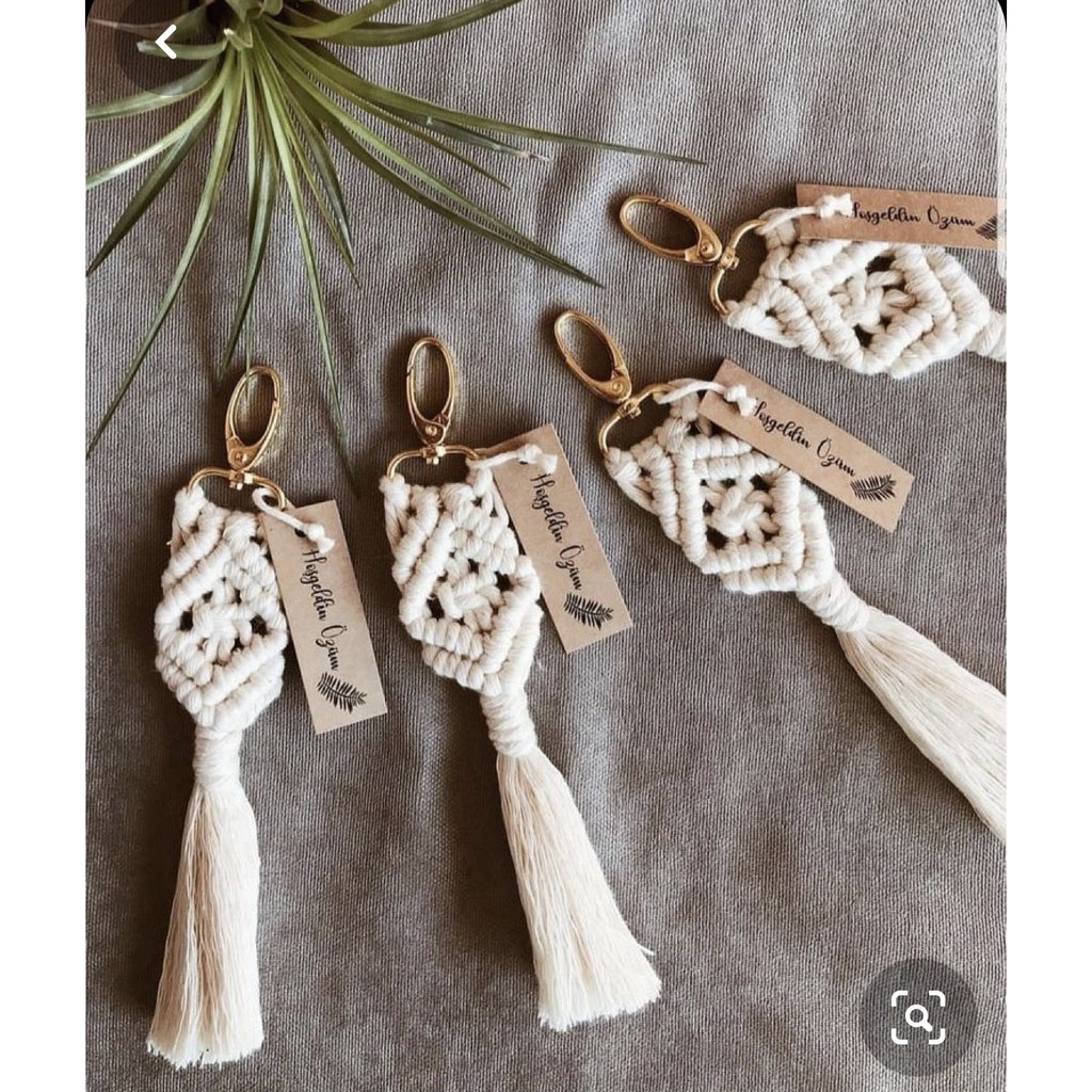 Móc khoá Macrame vintage