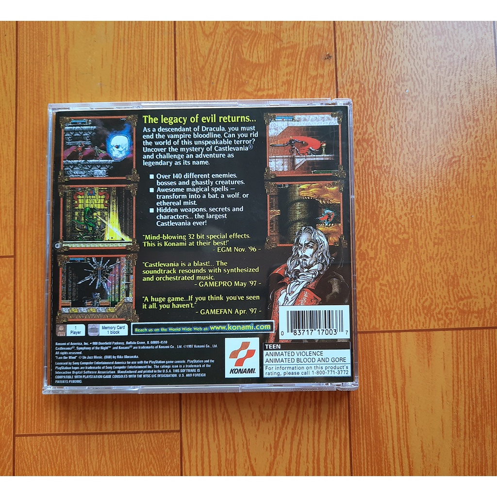 Game ps1 Castlevania symphony of the night no brand