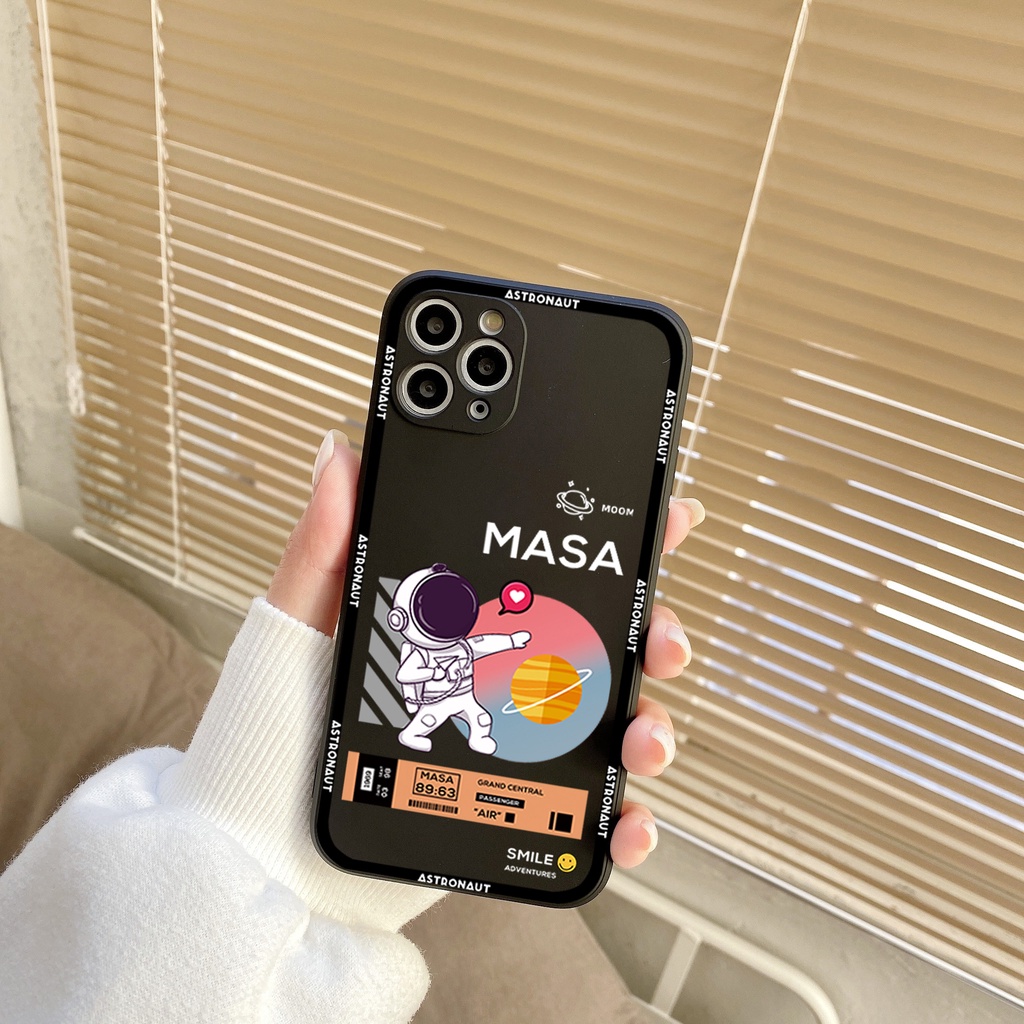 Ốp Điện Thoại TPU Vuông In Hình Nasa Cho Samsung J7 Pro J7 Prime J2P J6 Plus J4 Plus A71 A12 A50 A52s A11 A03S A50s