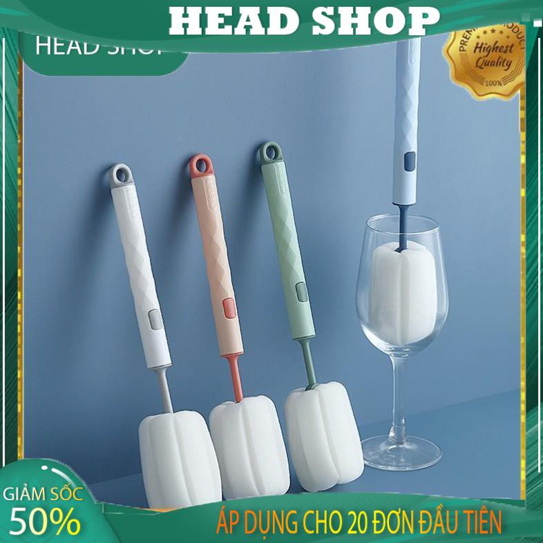 Cây Rửa Cốc Que Cọ Bình Sữa Rẻ bằng bọt biển có thể tháo rời RY177 HEAD SHOP