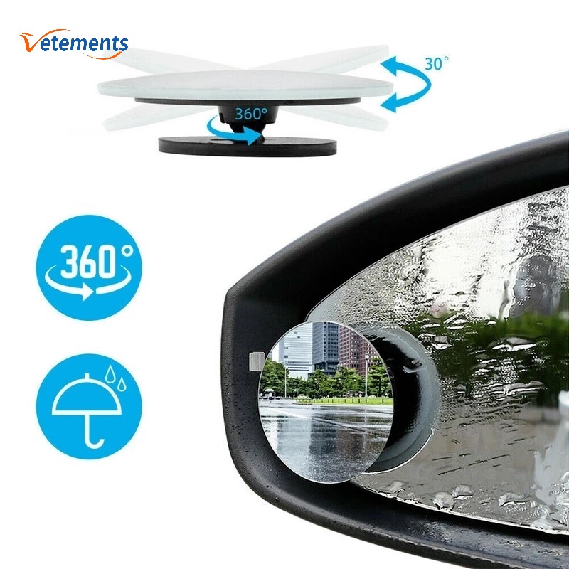 1 Gương Chiếu Hậu Tròn Nhỏ Không Khung Xoay 360 Độ Cho Xe Hơi