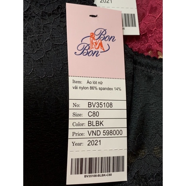 Áo lót nữ Bonbon BV35108