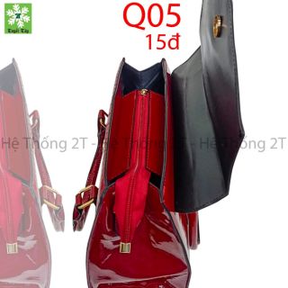 Túi công sở dập giả vân bụng cá sấu