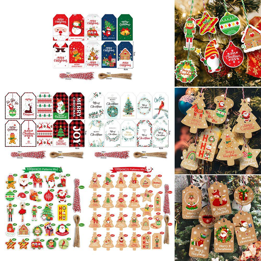 Set 100 Thẻ Giấy Kraft In Chữ