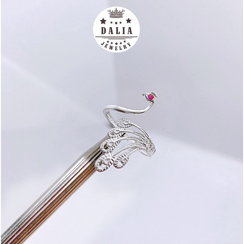 Nhẫn bạc ý DaLiA Jewelry khổng tước con công nhẫn hở