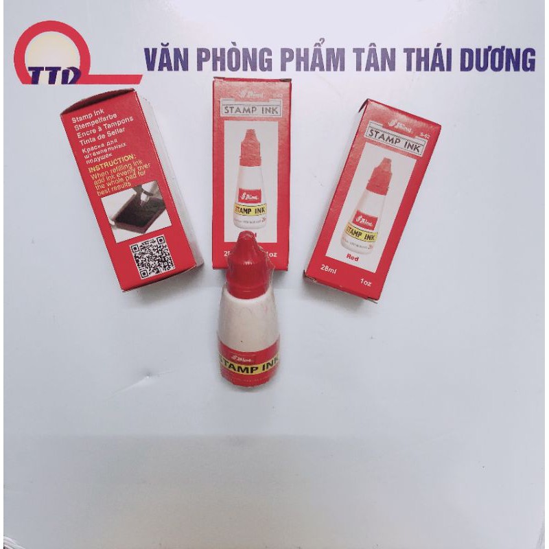 Mực Dấu Shiny/ Mực Đổ Con Dấu - Dung Tích 28ml - Có 3 màu