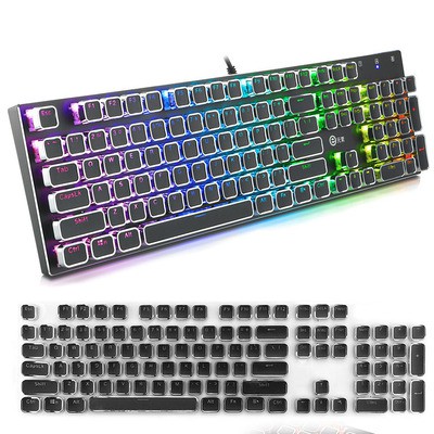 Keycap cơ phí máy đánh chữ Type Japan dạng tròn bọc viền bạc xuyên led đẹp,ko lo bị mờ chữ