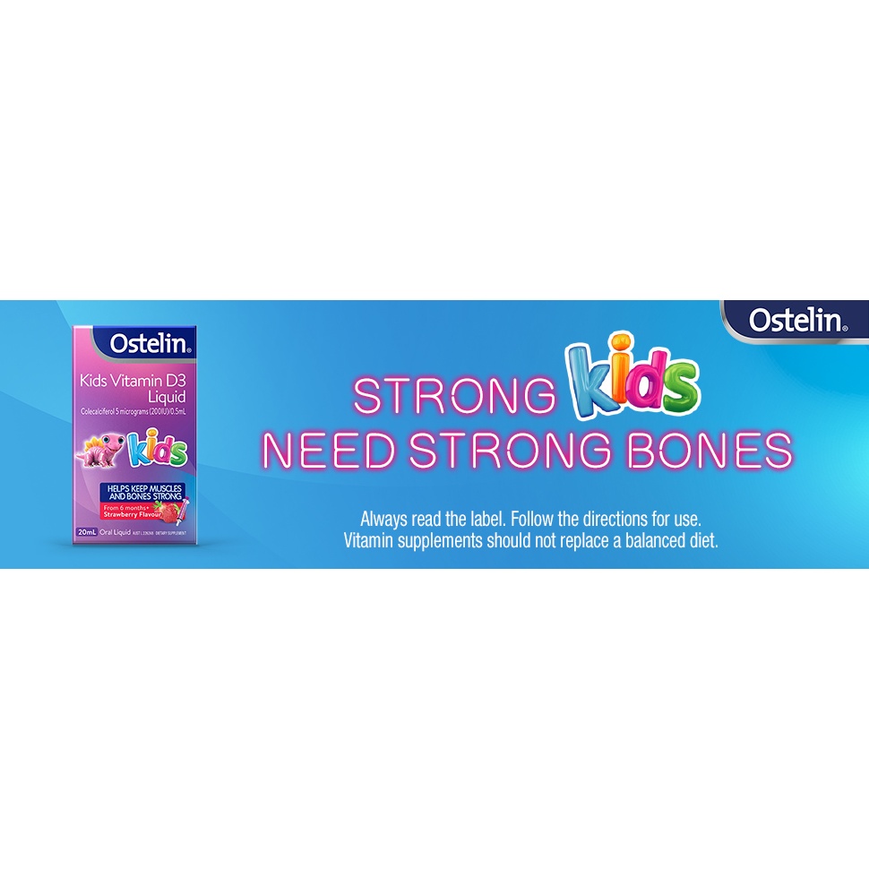 [Hàng chuẩn Úc] Vitamin D dạng nước cho trẻ Ostelin kids vitamin d3 liquid 20ml bổ sung vitamin d cho bé từ 6 tháng tuổi