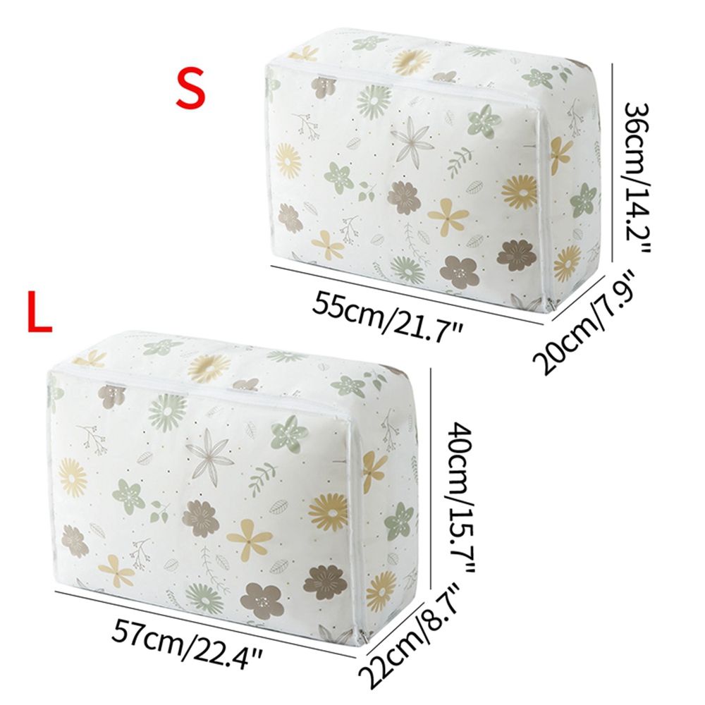 Túi Đựng Quần Áo / Chăn Mền Bằng Peva Chống Ẩm In Họa Tiết Dễ Thương Có Thể Gấp Gọn Tiện Dụng Cho Gia Đình
