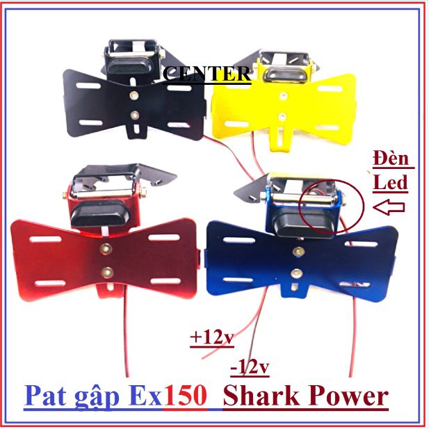 [ Có đèn Shark Power ] Pat gập 2 chiều gắn biển số ex150