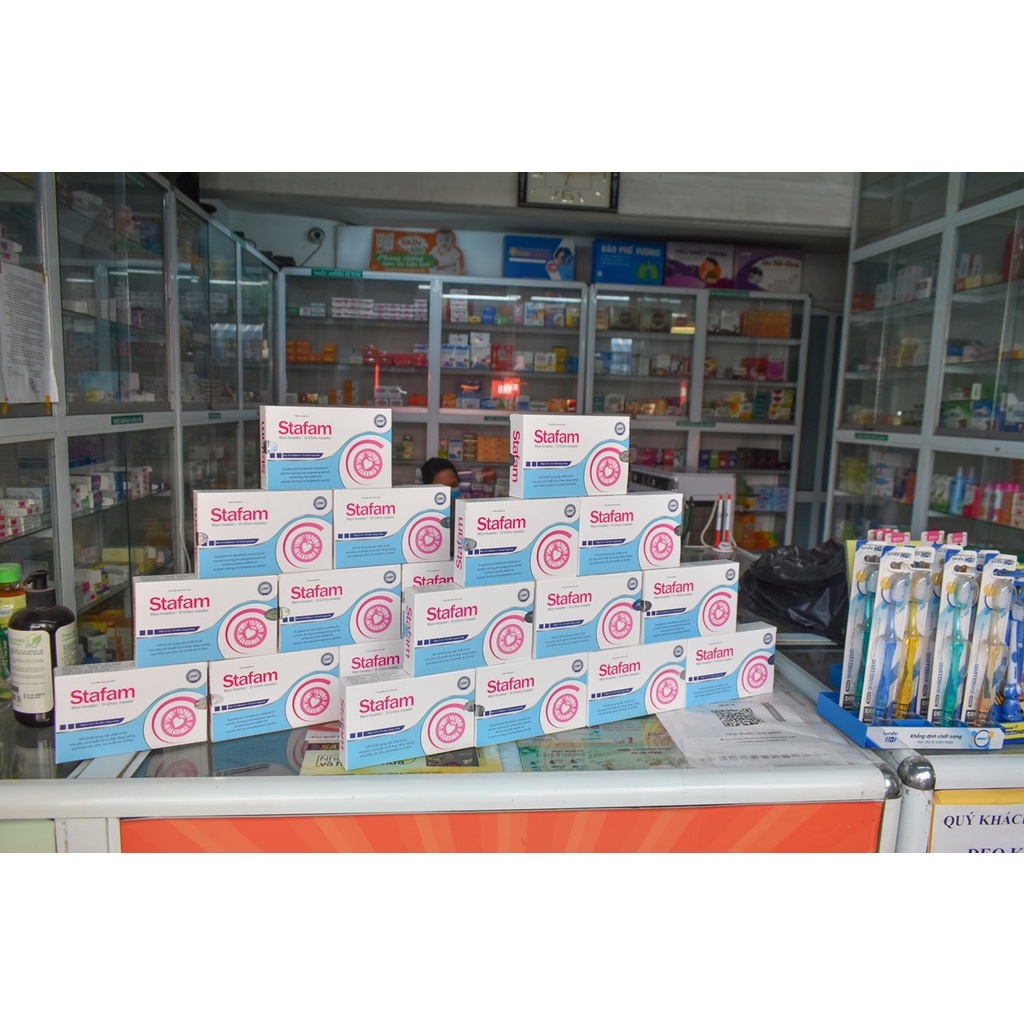 BỔ TRỨNG TĂNG THỤ THAI HIỆU QUẢ STAFAM, đa nang buồng trứng, kích trứng, gametix f, femifortil, bổ trứng black