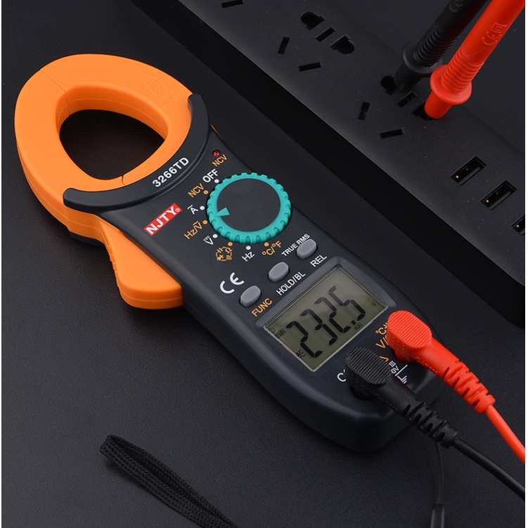 Ampe kìm Đồng hồ kẹp dòng vạn năng NJTY 3266TD đo tụ, tần số, nhiệt độ, điện trở, điện áp