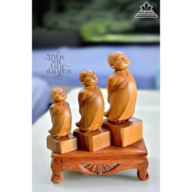 Tượng tùy duyên gỗ bach xanh &amp; gỗ hương đá( hỏa tốc 1 giờ)