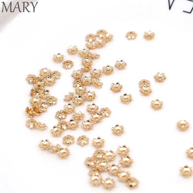 Hạt Xâu Trang Sức Hình Bông Hoa Bằng Đồng 14K 6MM diy