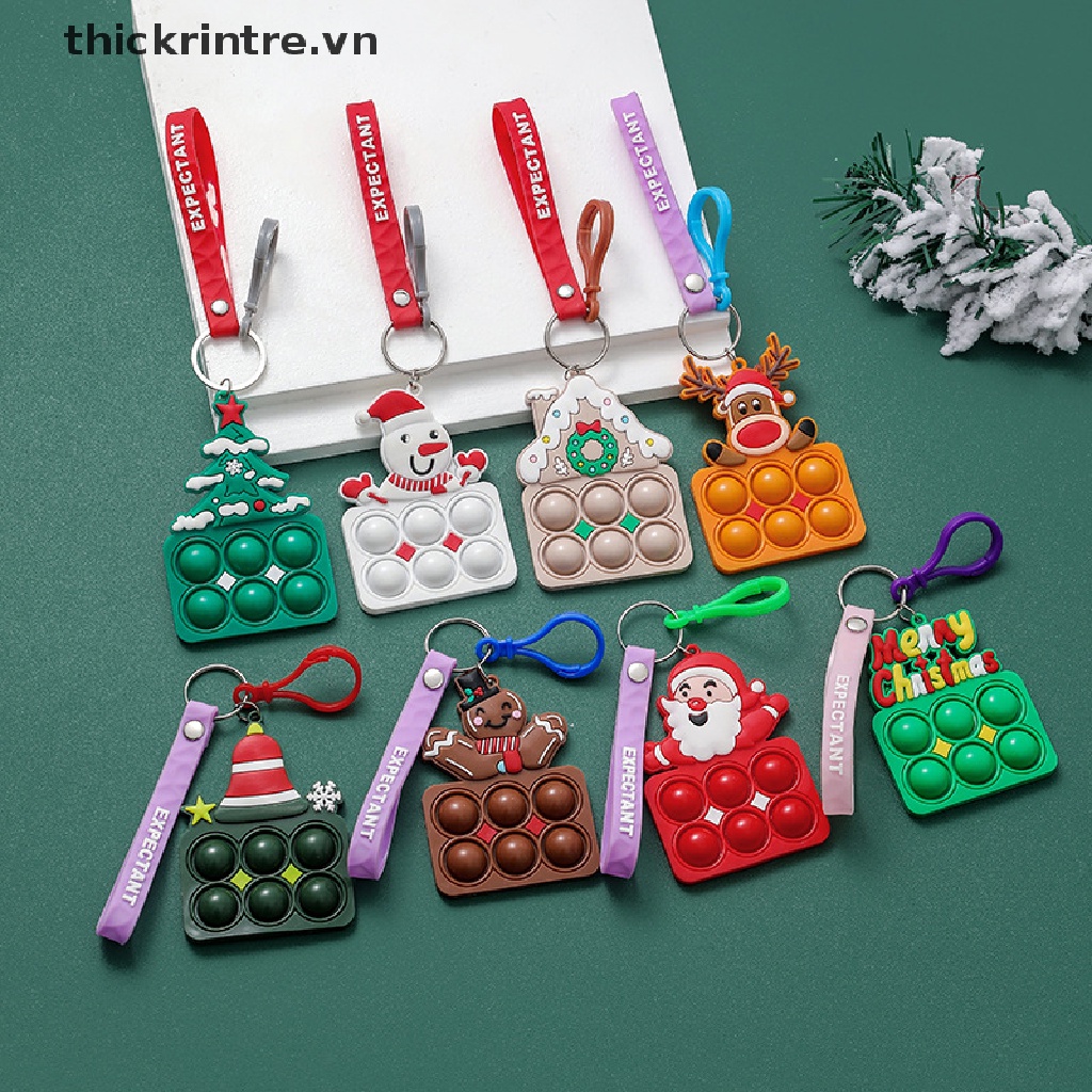 1 Móc Khóa Hình Ông Già Noel Mini Đơn Giản Giảm Căng Thẳng