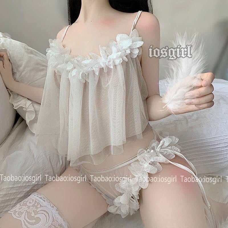SET BỘ NGỦ 2 MẢNH ÁO KÈM CHÍP COSPLAY TIỂU THƯ NHẸ NHÀNG HÀNG QUẢNG CHÂU ( MSV81.5297 ) | BigBuy360 - bigbuy360.vn