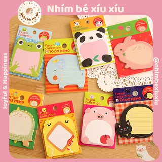 [SIÊU RẺ] TẬP GIẤY NOTE giấy nhớ hình thú nhiều mẫu xinh xắn