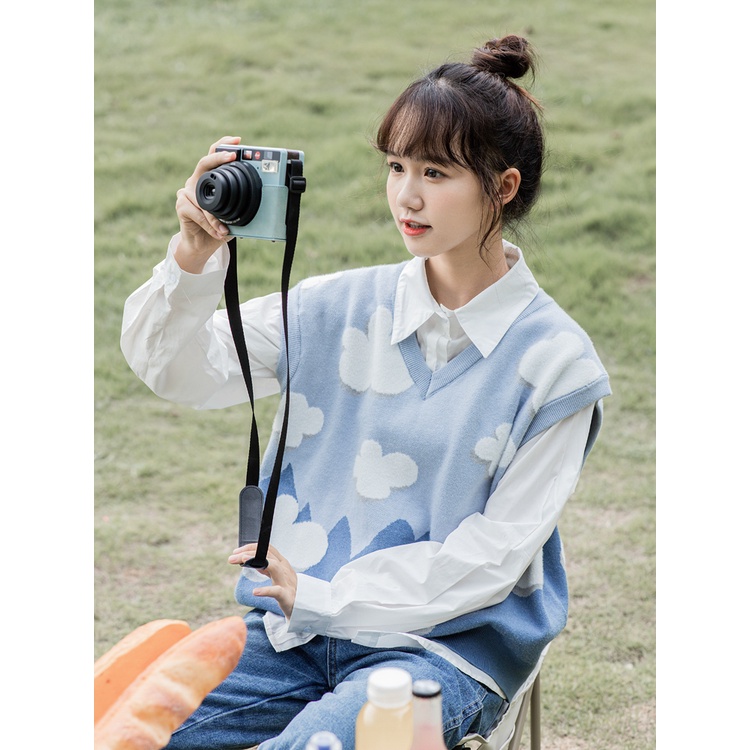 Áo len không tay in họa tiết dễ thương thời trang cho nữ
 | BigBuy360 - bigbuy360.vn