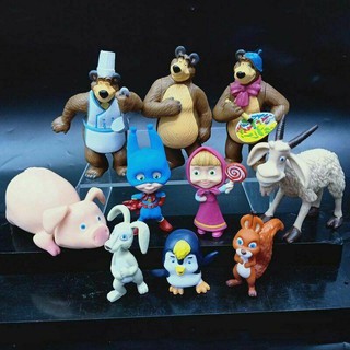 Mô Hình: 10 Nhân Vật Cô Bé Masha Và Chú Gấu Xiếc