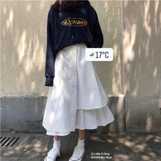 Chân váy thun xếp 3 tầng - KA