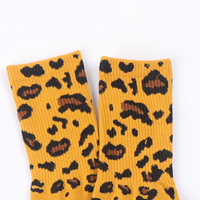 Youyo Vớ Cotton Cổ Vừa Họa Tiết Da Báo / Động Vật Vui Nhộn Phong Cách Harajuku Mới Lạ Cho Nữ