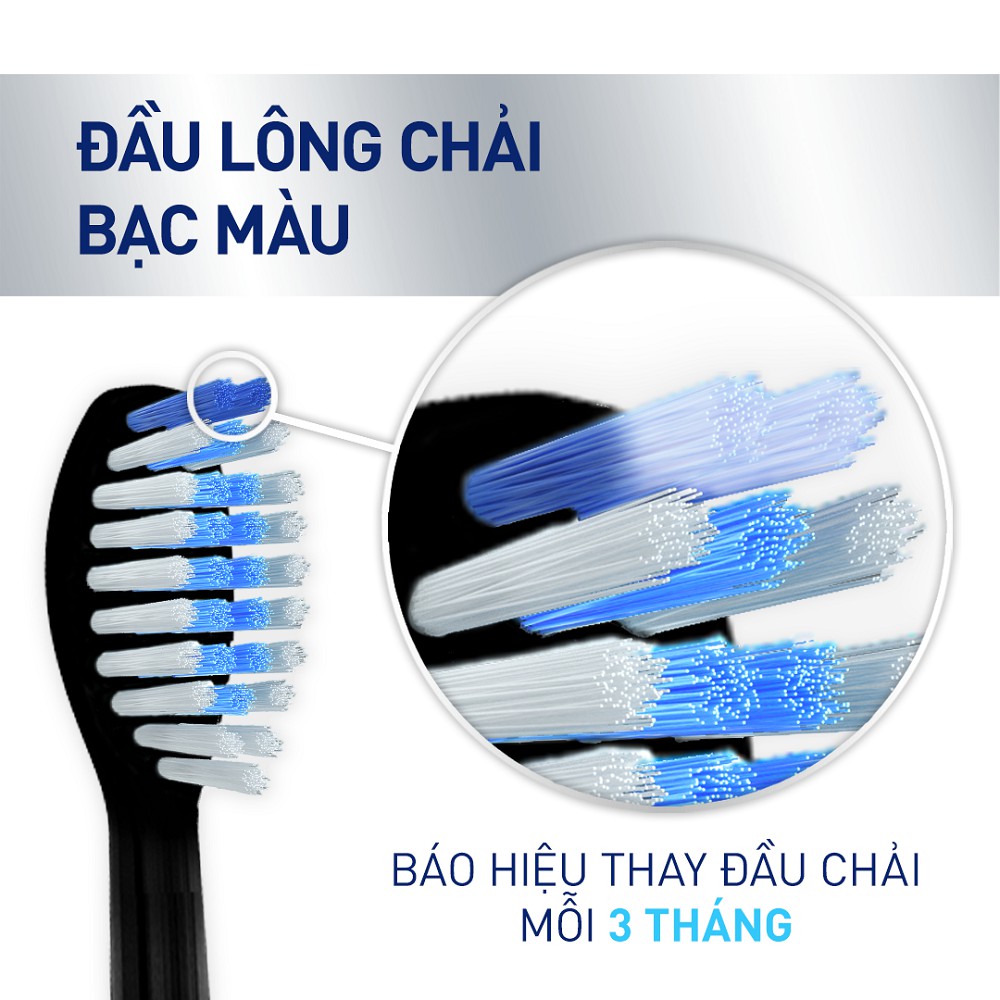 Bộ 2 đầu bàn chải điện P/S - Sạch Sâu Màu Đen (Thay đầu bàn chải mỗi 3 tháng)