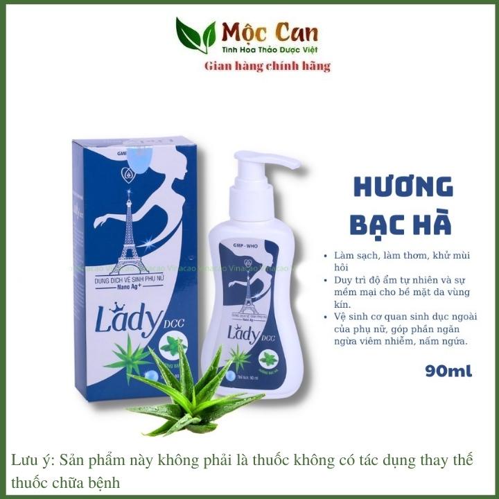 Dung Dịch Vệ Sinh Phụ Nữ LADY DCC 3 Mùi Hương Làm Sạch, Thơm Mát, Ngăn Ngừa Viêm Nhiễm 90ml