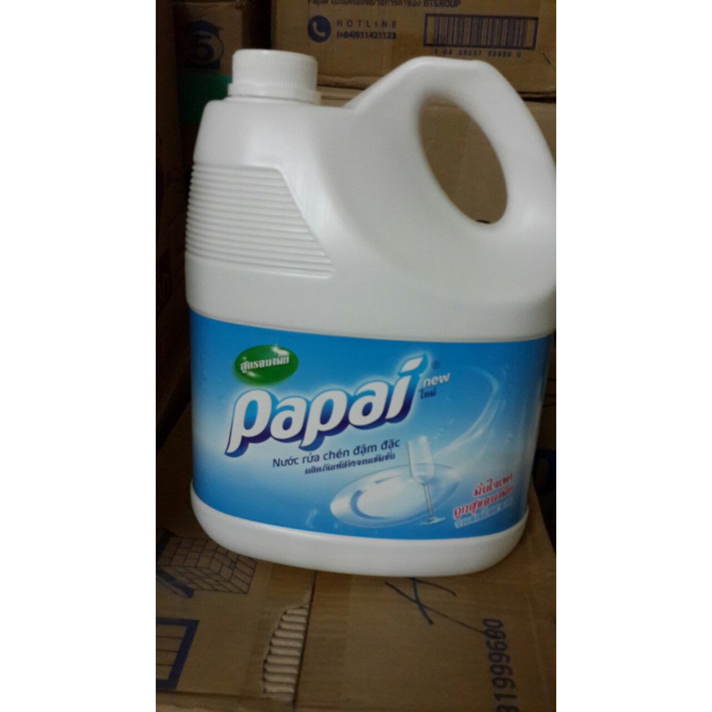 Nước rửa bát chén Papai can 3.6L
