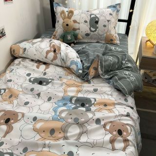 Bộ Chăn Ga Gối Gấu Koala Cotton Poly