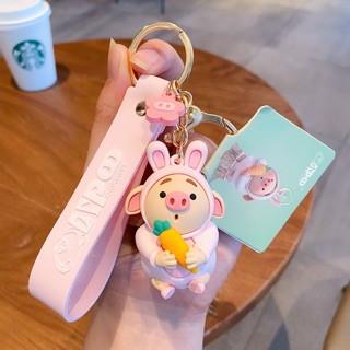 [Kèm Quà Tặng] Móc Khóa Heo Thỏ củ cà rốt Tiktok