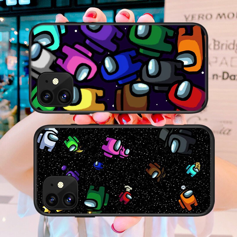 Ốp điện thoại silicon in hình nhân vật game Among Us thích hợp cho Iphone 5s 6s 7 8 Plus Xr Xs Max