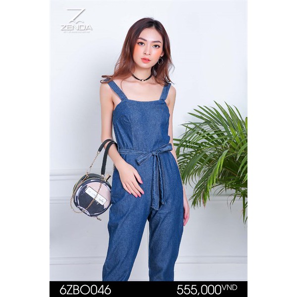 Jumpsuit 2 dây ống côn thương hiệu ZENDA hàng vnxk