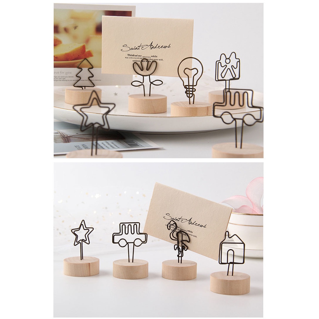 Đế gỗ đựng card, ghi chú MILASO giá đỡ để card visit, ghi chú, ảnh trang trí văn phòng phẩm đa năng SD-001353