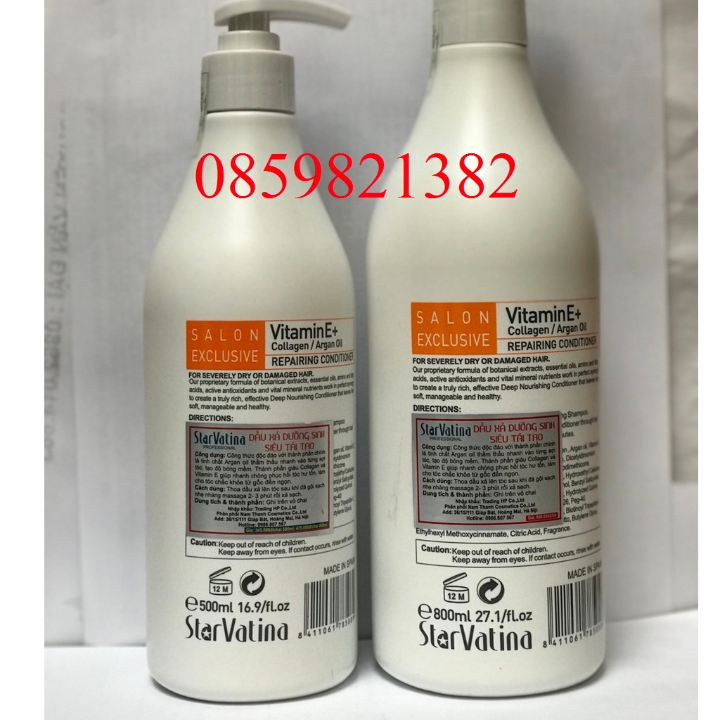 Dầu Xả Star VATINA Phục Hồi Mềm Mượt &amp; Chống Rụng 500ml-800ml