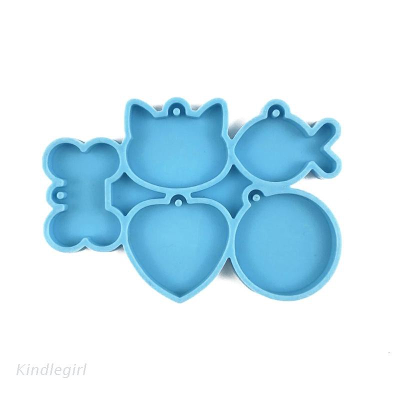 Khuôn Silicone Làm Mặt Dây Chuyền Hình Thẻ Bài Bằng Nhựa Epoxy Diy