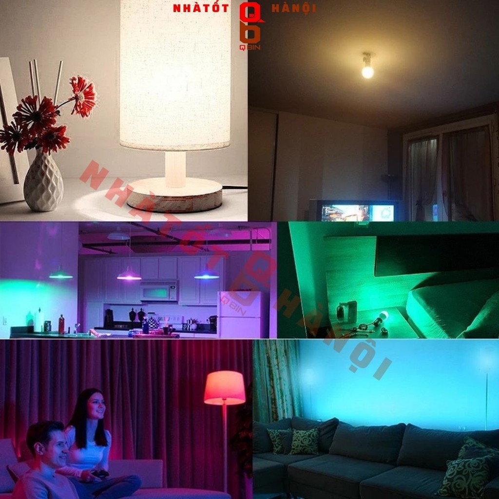 Đèn led tiktok bóng đèn RGB đổi màu kèm remote anh sáng lớn dành cho livestream đèn ngủ đèn rọi sàn Bảo Hành 24 tháng