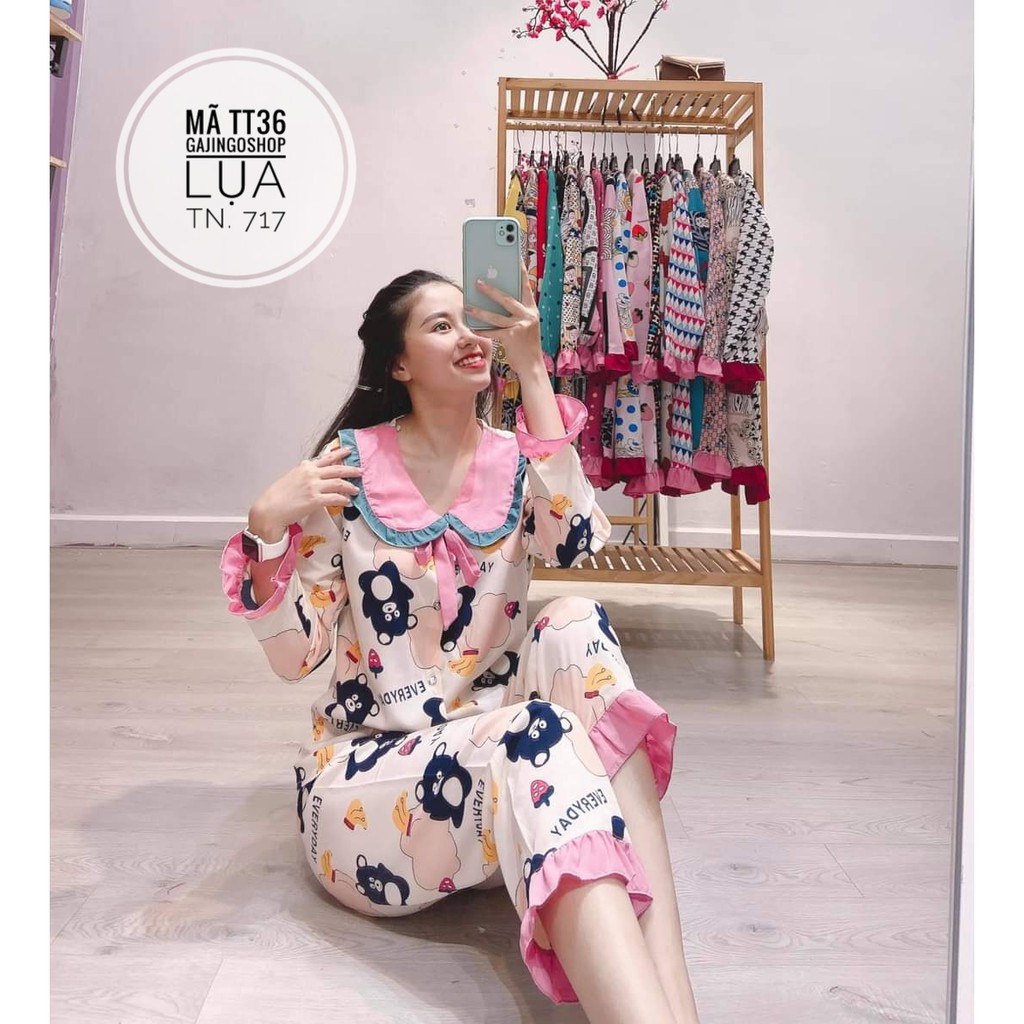 TT36 - BỘ PIJAMA TIỂU THƯ LỤA DỄ THƯƠNG DƯỚI 60 KG KÈM HÌNH THẬT