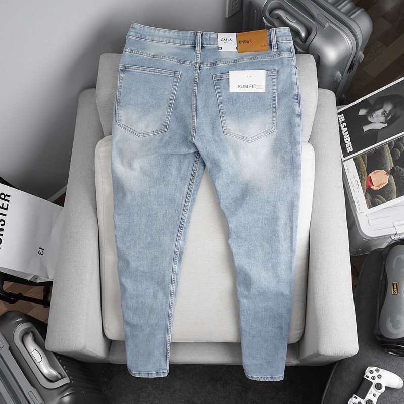 Quần jean nam slimfit thời trang xuất khẩu co giãn ôm nhẹ
