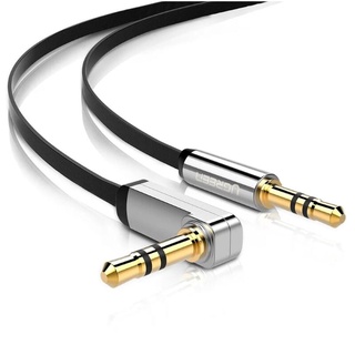 Dây audio 3.5mm 1 đầu vuông góc 90 độ dài 1m ugreen 10597