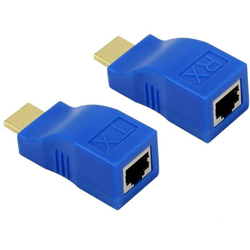 Bộ kéo dài HDMI Extender 30m qua cáp mạng Cat5E,6 chuẩn RJ45 ARIGATO Bảo Hành 1 Năm.HTL4